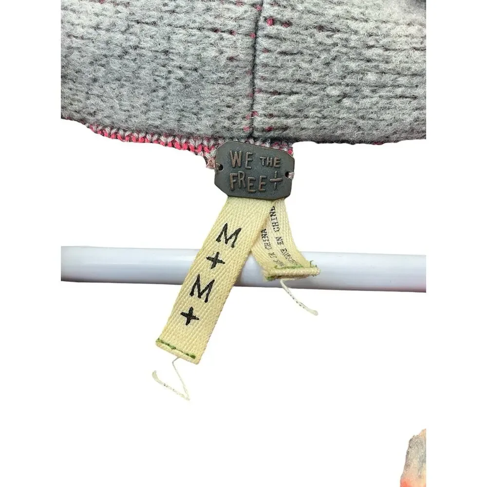 Free People We The Free Navajo Aztec Cardigan Wool Sweater Jacket Sz M - Picture 12 of 16